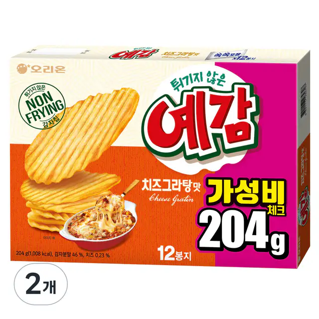 상품 이미지: 오리온 예감 치즈그라탕 12p, 204g, 2개