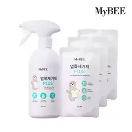 상품 이미지: 마이비 얼룩제거제 플러스 용기 (485ml) 1개 + 리필 (400ml) 3개