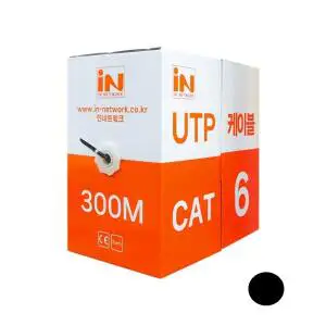 상품 이미지: CAT6 UTP 옥외용 제작용 랜케이블 300M 블랙박스형 IN-6UOD300BX