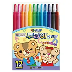 상품 이미지: 지구화학 투명이 색연필 12종 세트, 12색, 1개