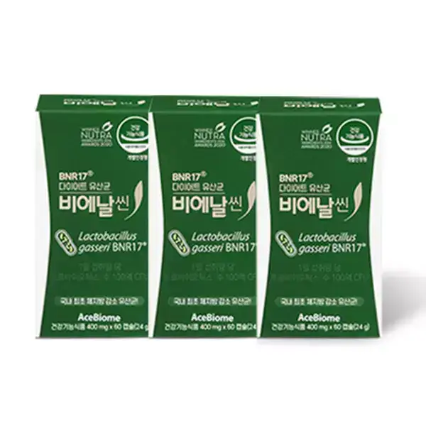 상품 이미지: 다이어트 유산균 비에날씬 400mg x 60캡슐,3개