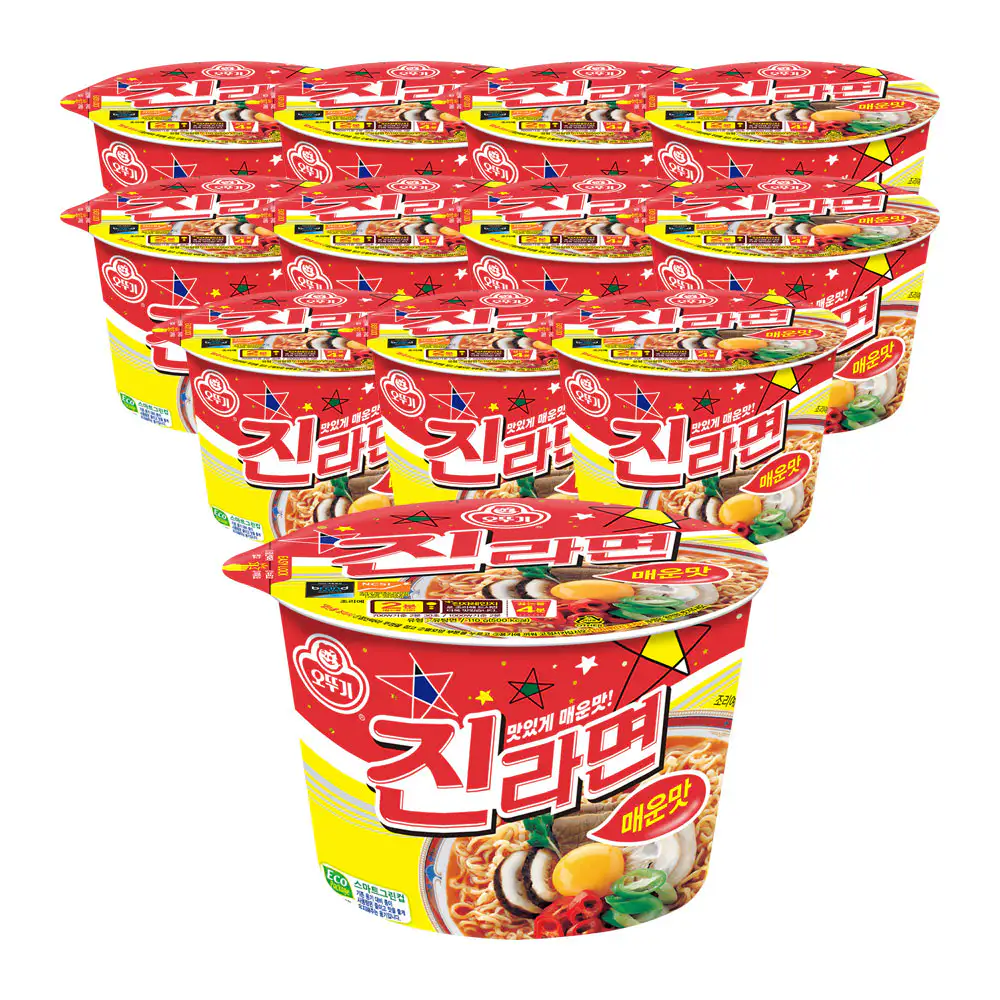 상품 이미지: 오뚜기 진라면 매운맛 큰컵라면 110g, 12개