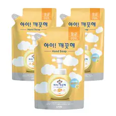 상품 이미지: 아이깨끗해 핸드워시 순 파우더향 리필용, 450ml, 3개
