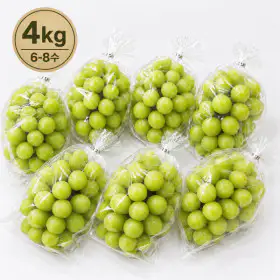 상품 이미지: (최저가 도전) (1+1 특가)샤인머스켓 2kg+2kg 6-8수 (총 4kg)
