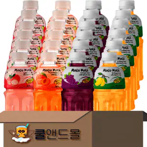 상품 이미지: 쿨앤드몰 모구모구 4종혼합 리치6개+복숭아6개+포도6개+망고6개 320ml x 24개 런칭기념 전품목 16%할인