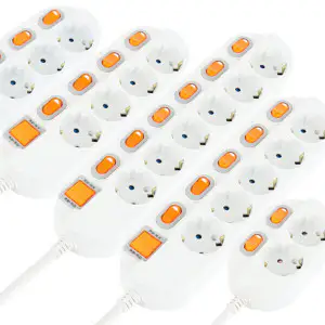 상품 이미지: 국산 4000W 고용량 멀티탭 16A 개별 스위치 2구 3구 4구 5구 6구 대용량 개별형 과부하 차단 멀티 콘센트