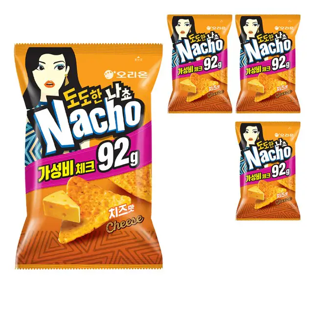 상품 이미지: 오리온 도도한 나쵸 치즈맛, 92g, 4개
