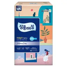 상품 이미지: 잘풀리는집 리얼실키 천연펄프 미용티슈 2겹, 250매입, 3개