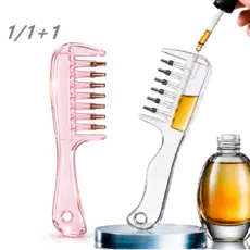 상품 이미지: 탈모 두피 오일 도포기 실리콘 두피브러쉬 헤어 앰플 영양제 도포 마사지기 핸들형 두피관리 브러시, 두명색빛 1개, 두피 브러쉬