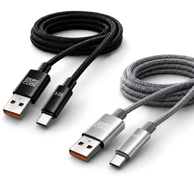 상품 이미지: 1+1 제로큐브 네오 파워링크 USB A to C타입 고속충전 패브릭 데이터 충전 케이블