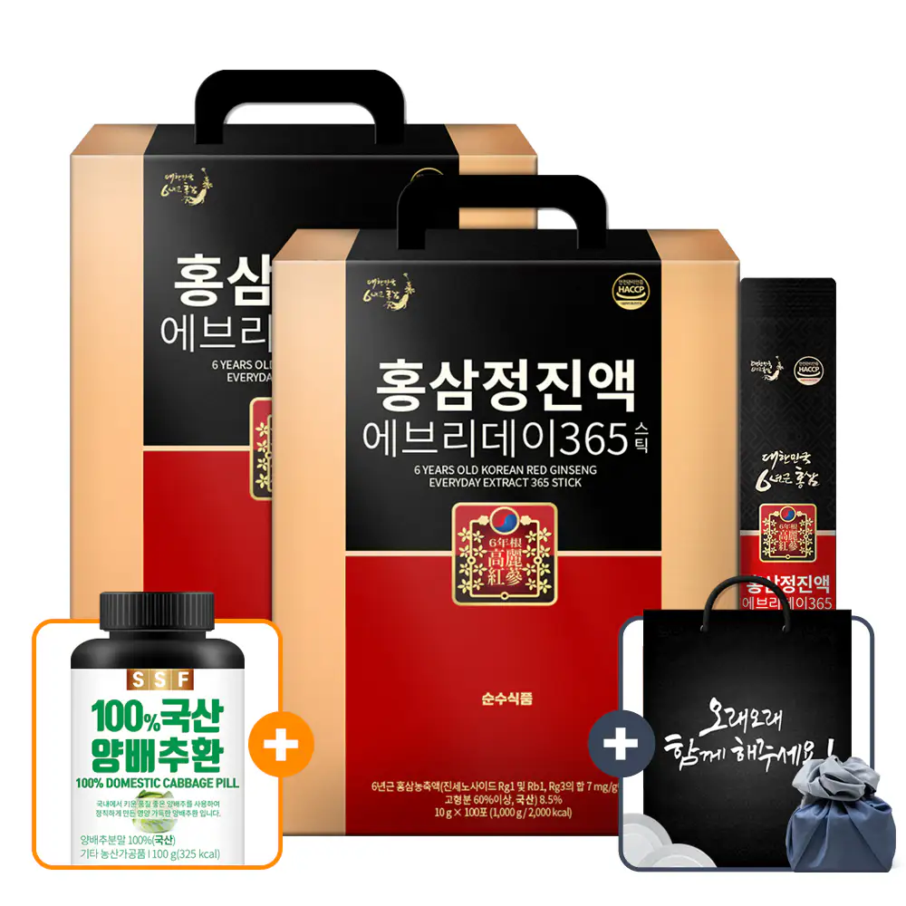 상품 이미지: 100포+100포 6년근 홍삼정 진액 에브리데이 365 홍삼 스틱 순수식품