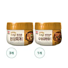 상품 이미지: CJ 백설 CJ제일제당다담 된장찌개양념 530G 3 + 우럭강된장양념 500G 1