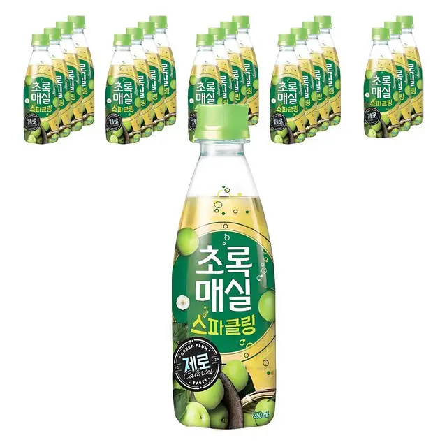 상품 이미지: 초록매실 스파클링 제로, 350ml, 20개