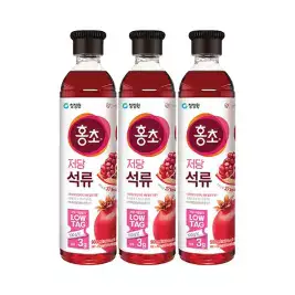 상품 이미지: 청정원 홍초 석류 저당기능성 900ml, 3개