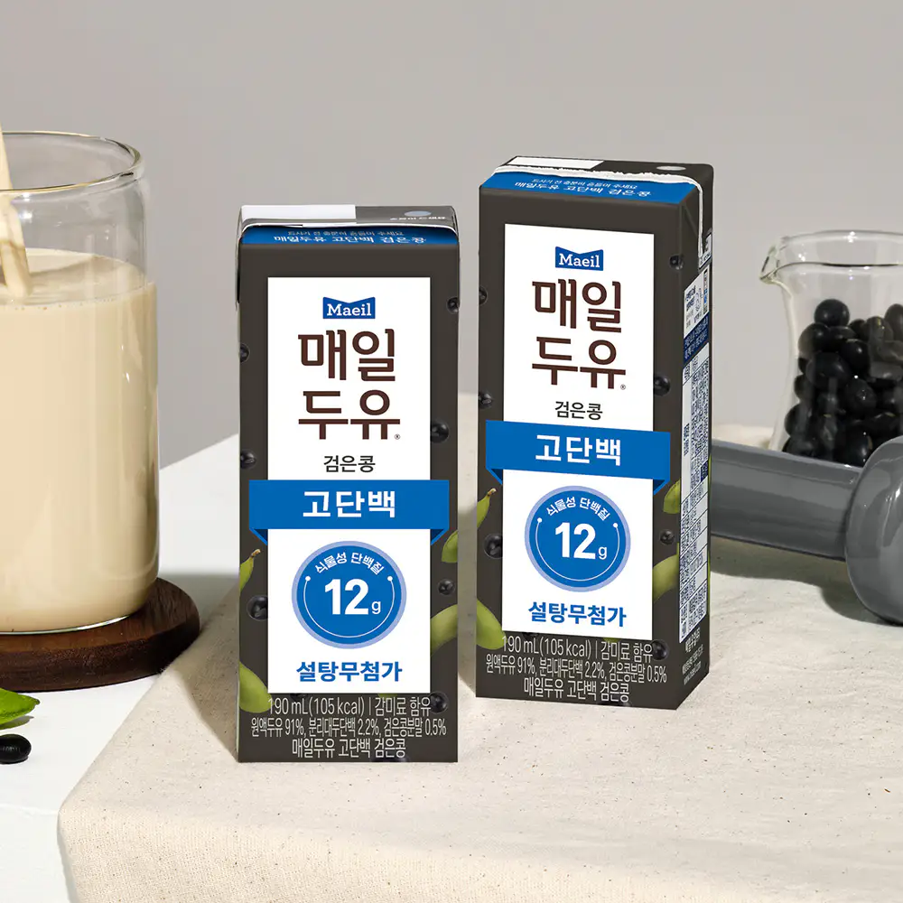 상품 이미지: [슈퍼적립] 매일두유 고단백 검은콩 저당두유 190ml 24팩 [새벽배송]