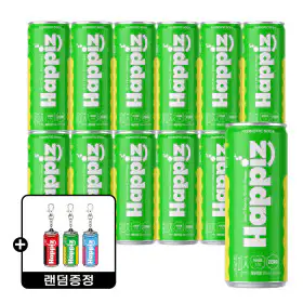 상품 이미지: 해피즈 레몬라임 355ml캔 12입 +해피즈 키링 1개 증정