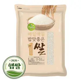 상품 이미지: 백미 쌀 5kg / 2026년 햅쌀 / 상등급 / 10kg 구매시 사은품 증정