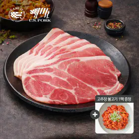 상품 이미지: (신선집중) 누리푸드 미국산 프리미엄 목살과 앞다리살 250g x 8팩 (총 2kg) + 고추장 제육불고기 1팩 증정