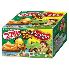 상품 이미지: 오리온 고래밥 초코송이 미니믹스 과자세트, 고래밥 볶음 양념맛 10p + 초코송이 10p, 1세트