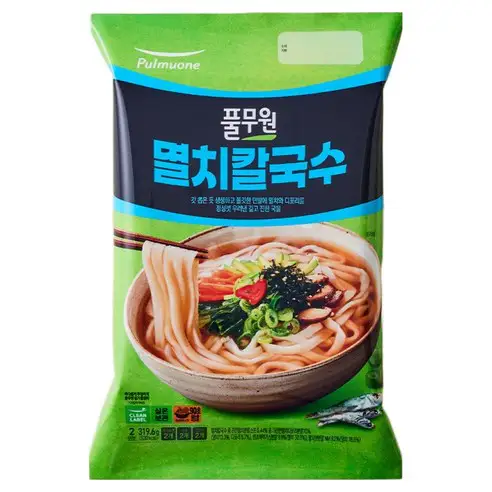 상품 이미지: 풀무원 멸치칼국수 2인분, 319.6g, 1개