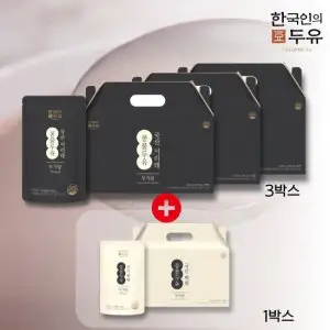 상품 이미지: GS 한박스 더 한국인의 두유 무가당 국산 서리태 콩물두유 3박스(60팩) + 백태 콩물두유 1박스(20팩)
