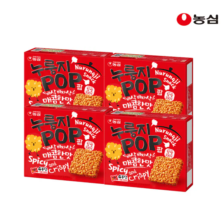 상품 이미지: 농심 누룽지팝 매콤한맛 (142g, 4개)