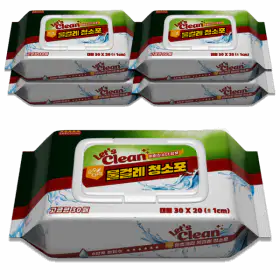 상품 이미지: 물걸레청소포 대형 5팩/총150매(팩당30매) 렛츠클린 고급형 베이킹소다