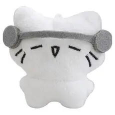 상품 이미지: 다다랜드 힙 고양이 키링, 7.5cm, 헤드셋 고양이, 1개