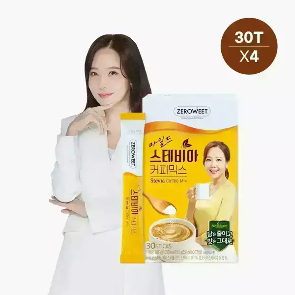 상품 이미지: [T쇼페] [본사직영] 펄세스 마일드 스테비아 커피믹스 120T (30Tx4) (소비기한: 26.12.01~)