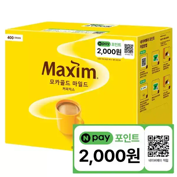 상품 이미지: 동서 맥심 모카골드 커피믹스 400T+N페이 2000원
