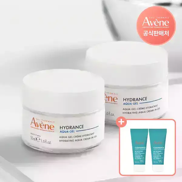 상품 이미지: 아벤느 이드랑스 아쿠아 크림 인 젤 50ml 2개+클렌징젤 15ml 2개 증정