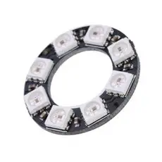 상품 이미지: WS2812 RGB LED 링 모듈 8비트 - 5050 풀컬러 - 아두이노 네오픽셀 호환 - DC 5V - 32mm