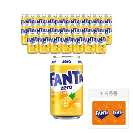 상품 이미지: [코카콜라] 환타 파인제로 350ml, 24개 + 증정(북마크, 주문시 100% 증정)