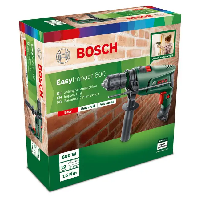 상품 이미지: 보쉬 유선 해머드릴 EasyImpact 600, 1개