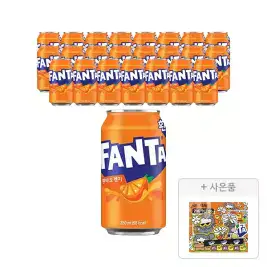 상품 이미지: [코카콜라] 환타 오렌지 350ml, 24개 + 증정(조앤프렌즈 스티커 B, 주문시 100% 증정)