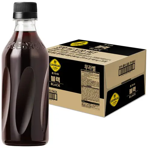 상품 이미지: 조지아 블랙 무라벨 커피, 370ml, 20개