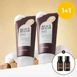 상품 이미지: [스킨푸드][1+1]블랙슈가 퍼펙트 스크럽폼180ml+(증정)에센셜14ml 2개