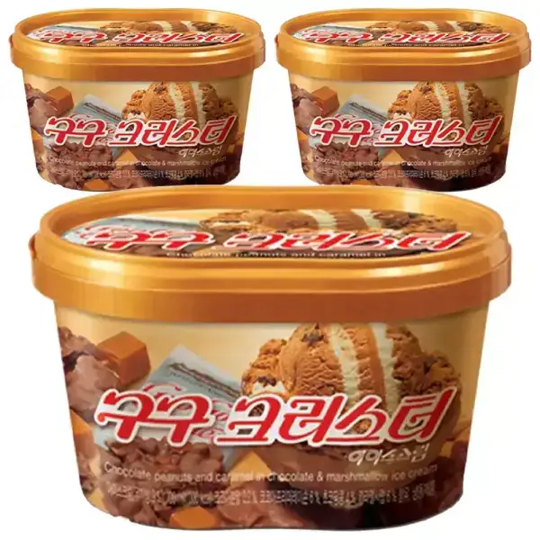 상품 이미지: [슈팅냉동] 롯데웰푸드 구구크러스터 오리지널, 660ml, 3개
