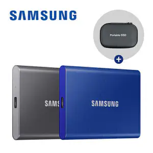 상품 이미지: 삼성 T7 외장SSD 외장하드 2TB 2테라 MU-PC2T0T/WW 그레이 정품 KG 파우치 증정