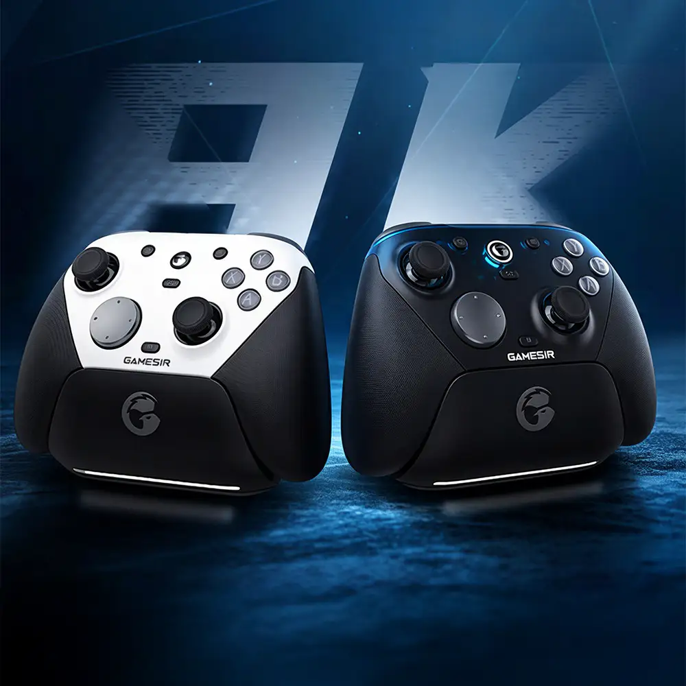 상품 이미지: 게임써 GAMESIR G7 Pro 8K 천왕성 무선 게임패드 컨트롤러 듀얼커버 버전(블루+화이트)