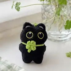 상품 이미지: 다다랜드 네잎클로버 행운 깜냥키링, 혼합색상, 1개, 9cm