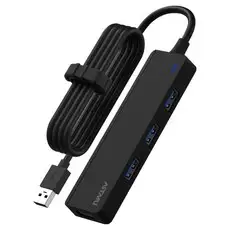 상품 이미지: 아트뮤 USB A타입 4포트 5Gbps 멀티 허브 1.5m BH110, 1개, 블랙