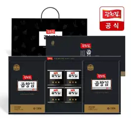상품 이미지: [광천김] 골드라벨 곱창김 선물세트 (인산가 죽염 캔김 6캔+지주식 구운 곱창김 5봉)