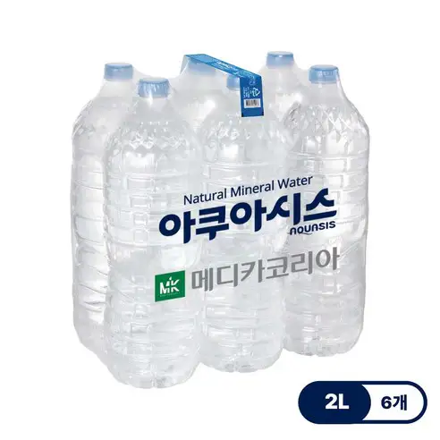 상품 이미지: 아쿠아시스 무라벨 생수 2L 6개
