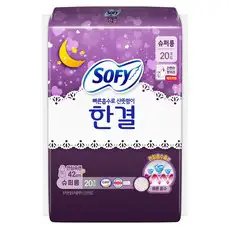 상품 이미지: 쏘피 한결 생리대 날개형, 슈퍼롱, 20개입, 1개