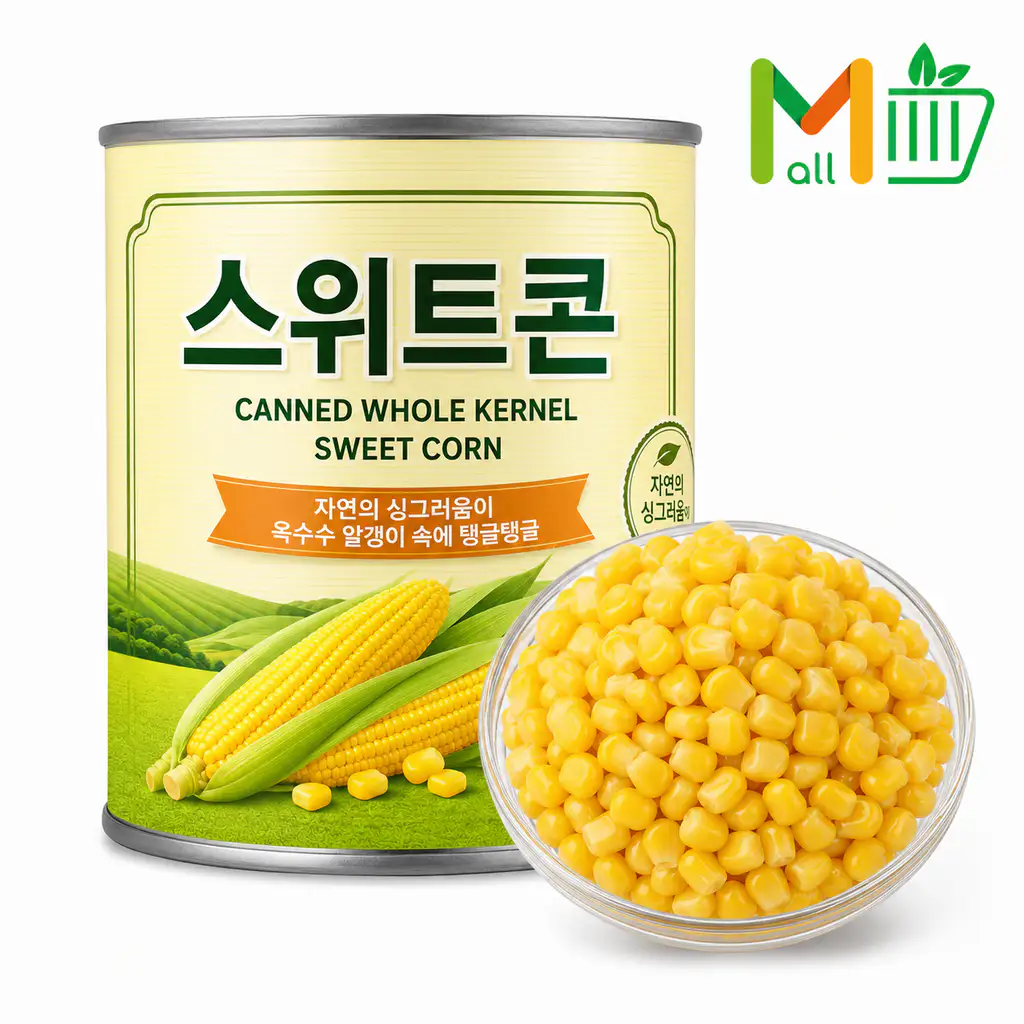 상품 이미지: 랜덤 태국 스위트콘 2.95kg 옥수수캔 콘통조림 대용량 3kg