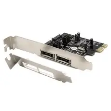 상품 이미지: 컴스 eSATA 2포트 변환 카드 PCI Express 변환 컨버터 SATA 7P 2포트 + PCI-E 4x, SW687, 1개