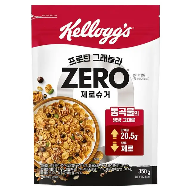 상품 이미지: 켈로그 프로틴 그래놀라 제로슈거, 350g, 1개