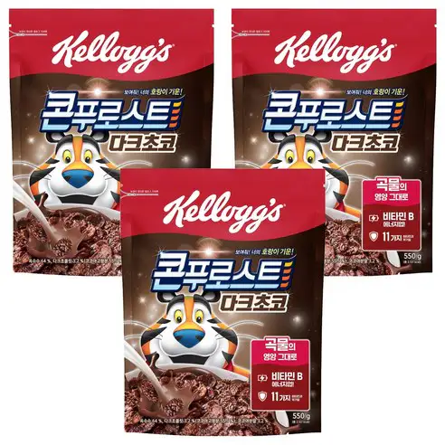 상품 이미지: 콘푸로스트 다크초코 시리얼, 550g, 3개