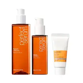 상품 이미지: 미쟝센 퍼펙트 세럼 오리지널 200ml, 1개+오리지널 80ml, 1개+증정(일리윤 이지워시 선크림 30ml, 1개)